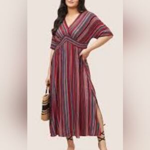 Bloomchic Striped V-Neck Dress